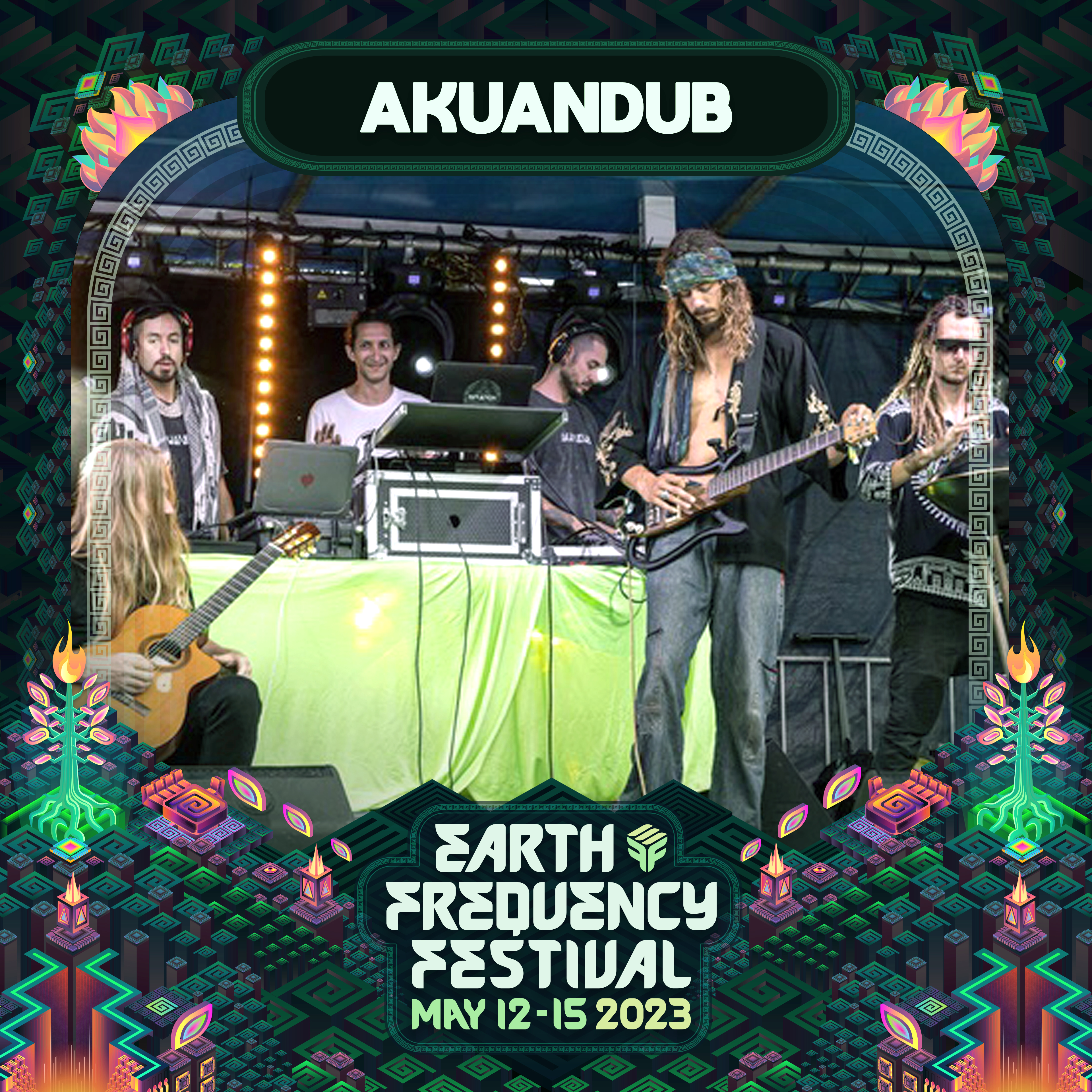 Earth Frequency Festival 2023 poster featuring Akuandub