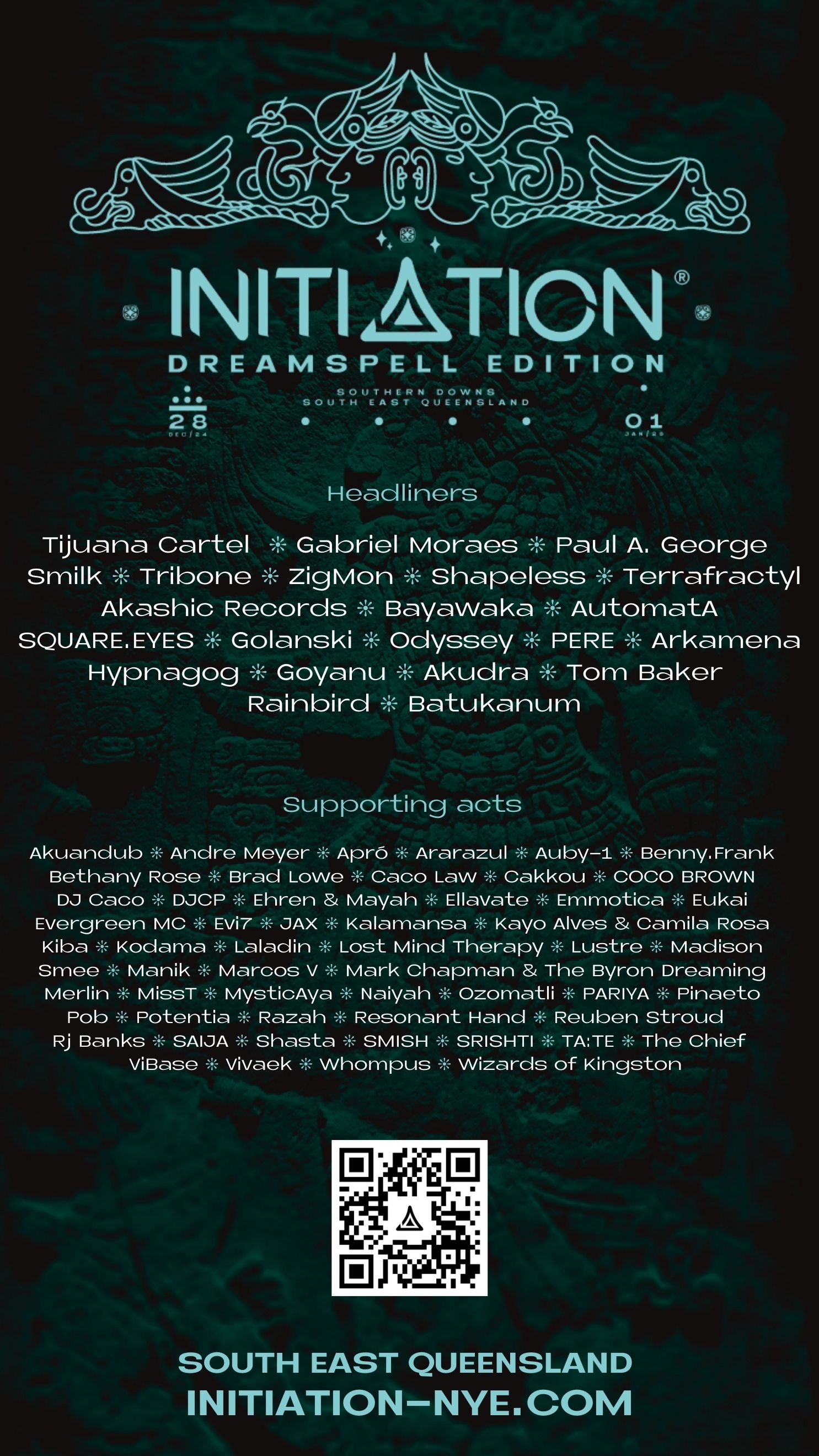 INITIATION Dreamspell Edition lineup featuring Akuandub